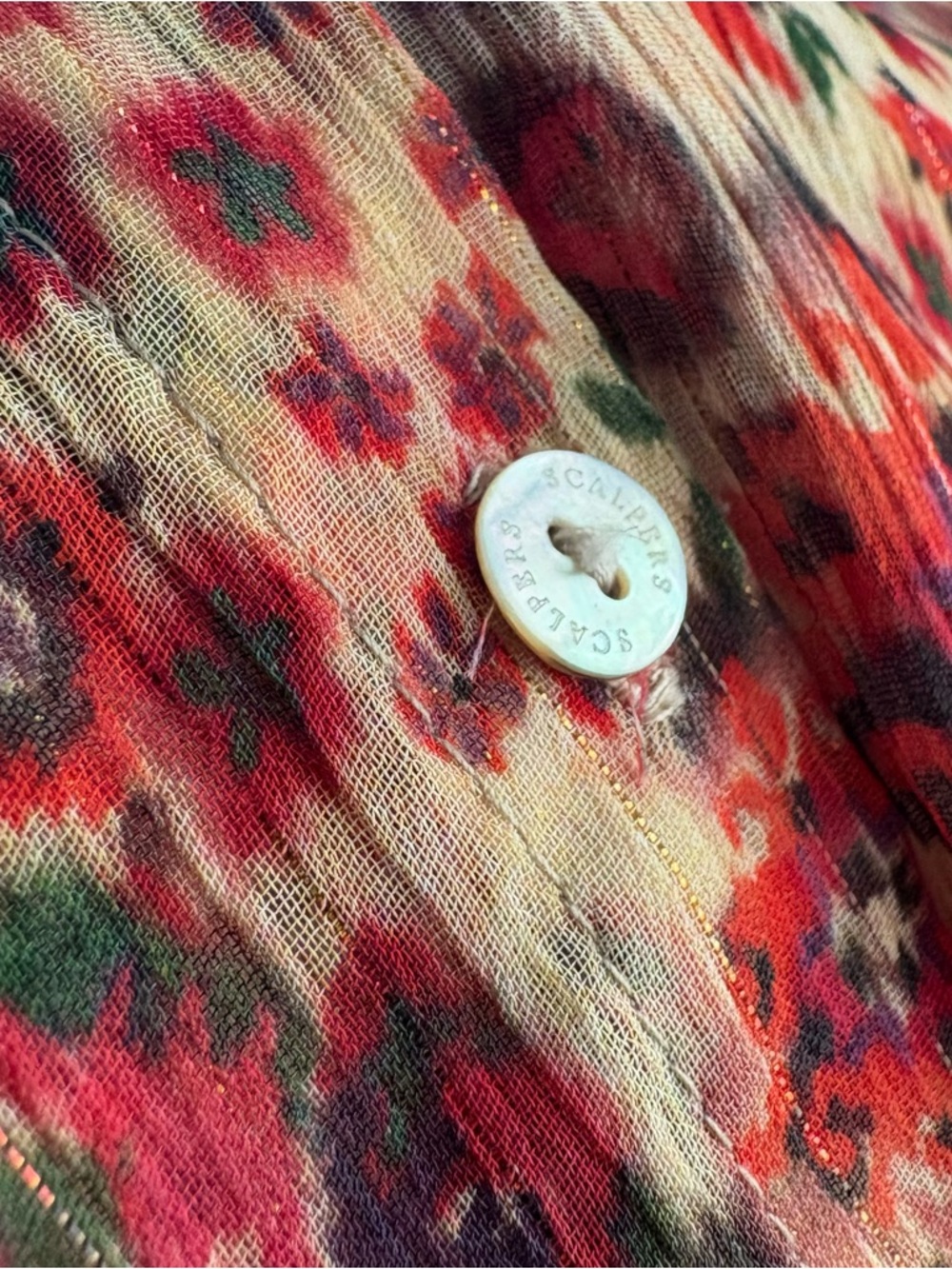SCALPERS ROW Silk Ruffle Button-Front Blouse Size S Small - Picture 4 of 4